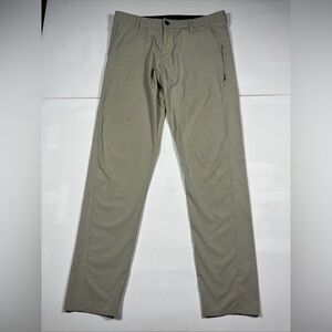 Vuori Meta Pants Mens 34x31 Tan Work Golf Athleisure 5 Pockets Slim